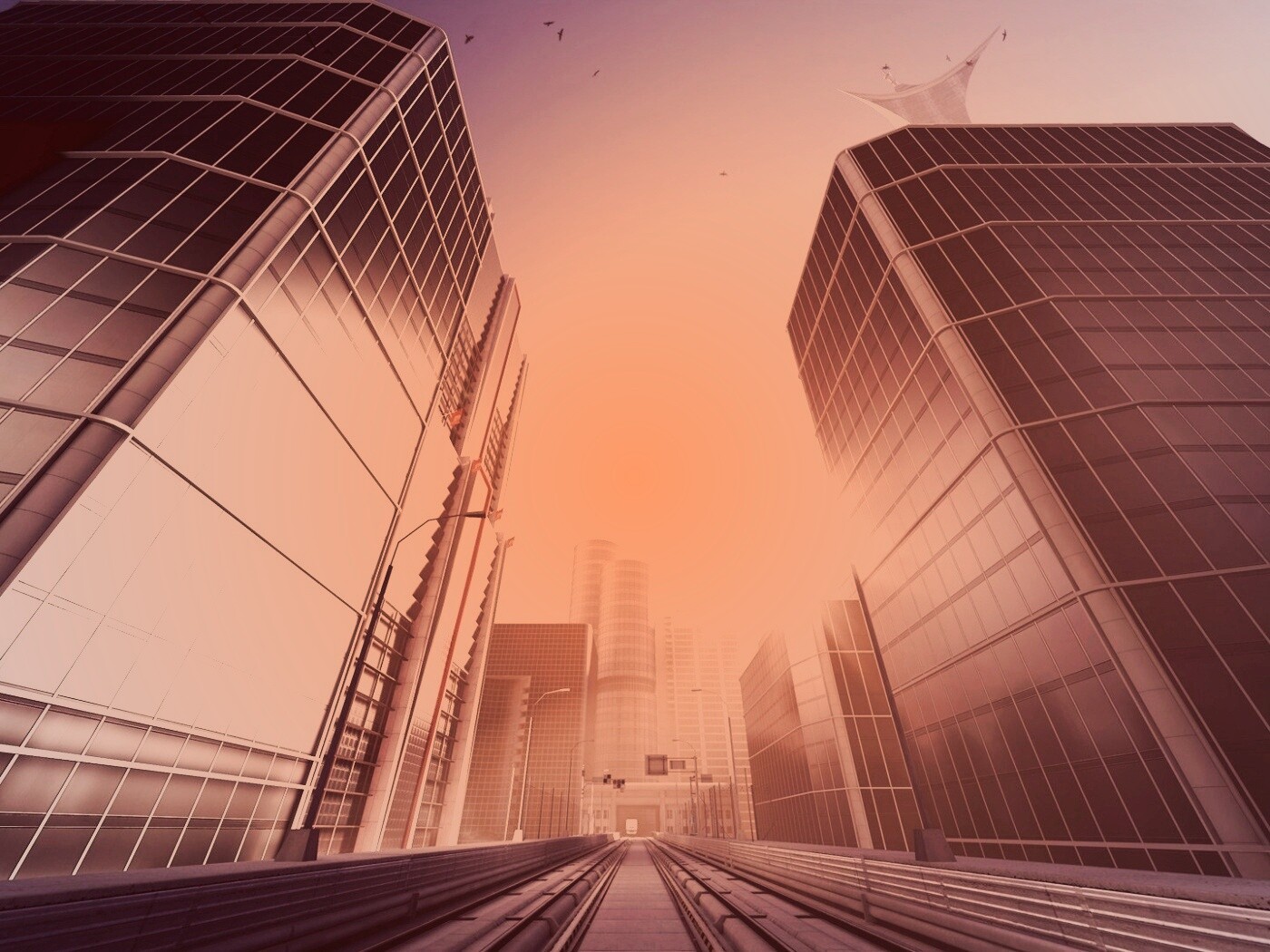 Улица из Mirrors Edge обои