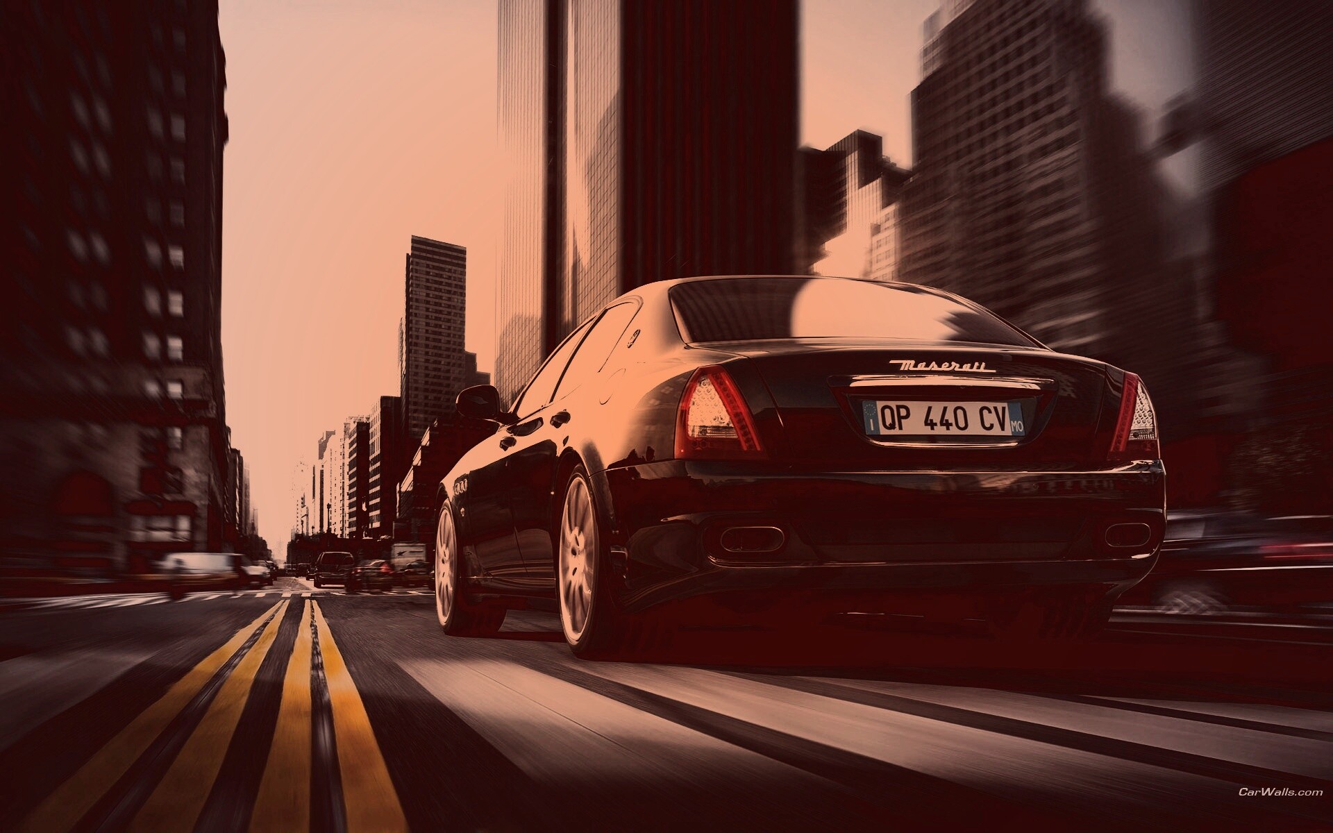 Maserati Quattroporte в городе обои
