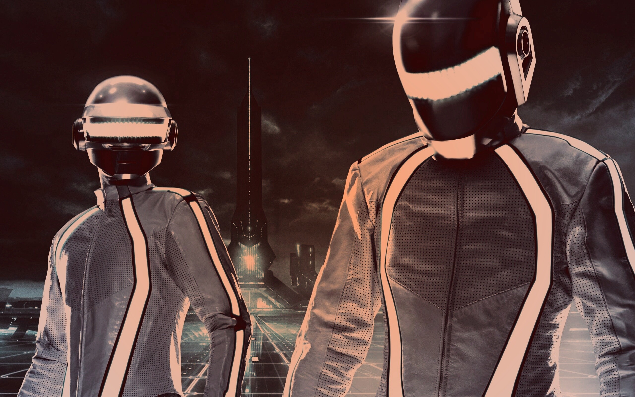 Daft Punk на съемках фильма TRON обои