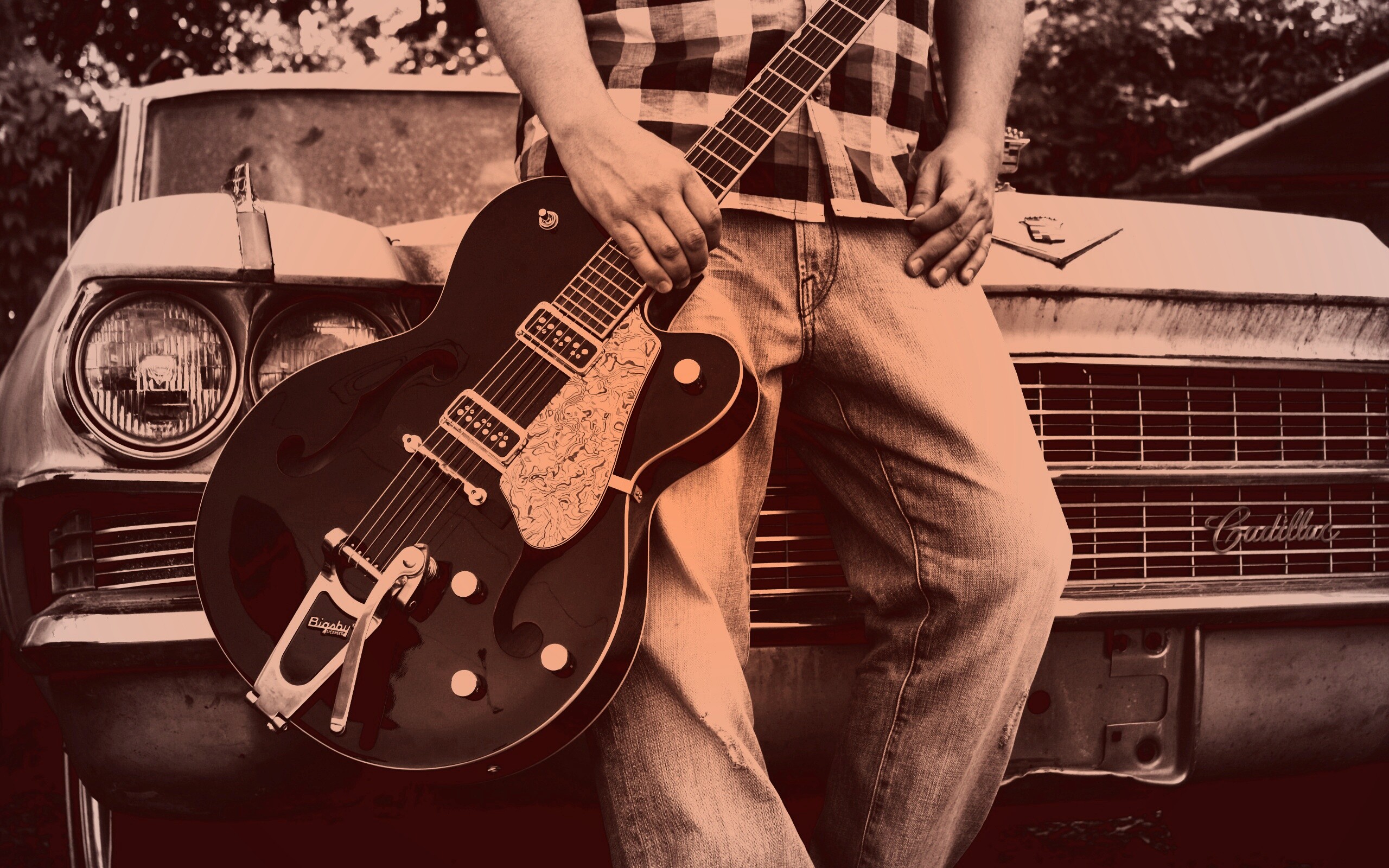 Gretsch и Cadillac обои