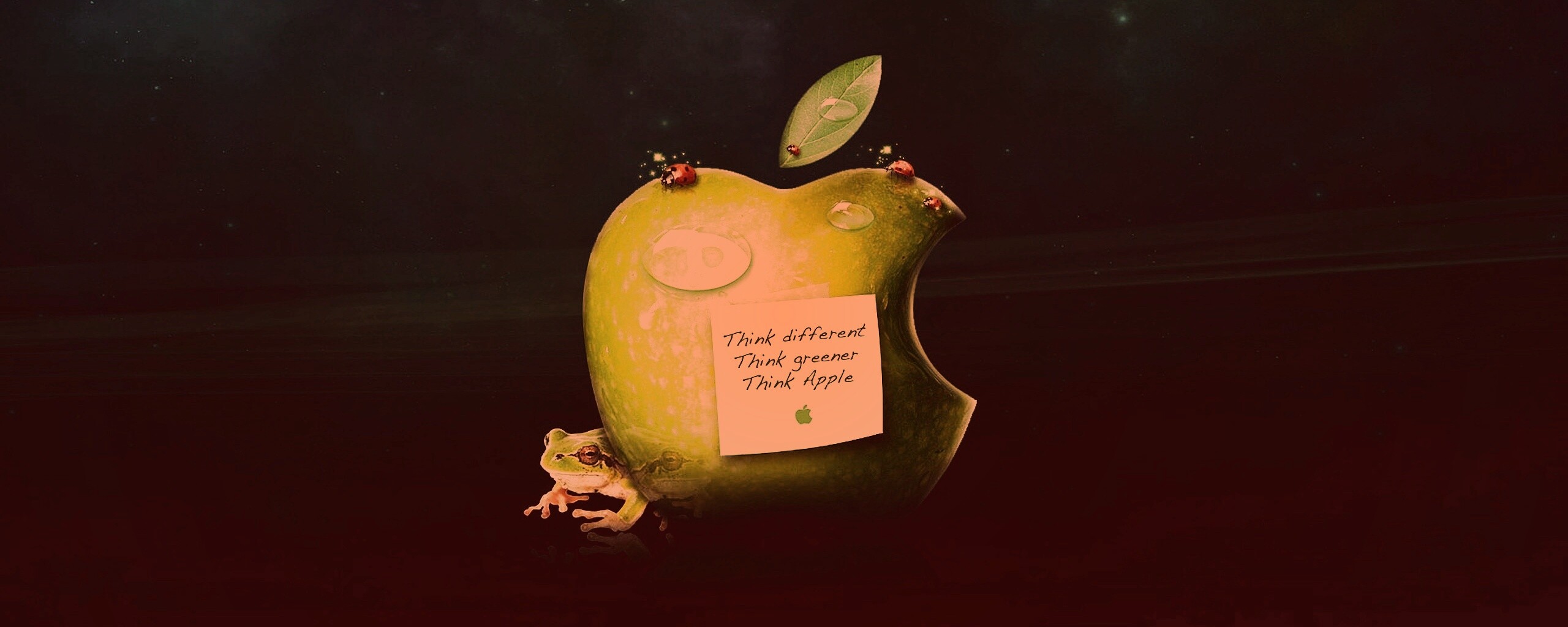 Think different, think greener, think Apple обои