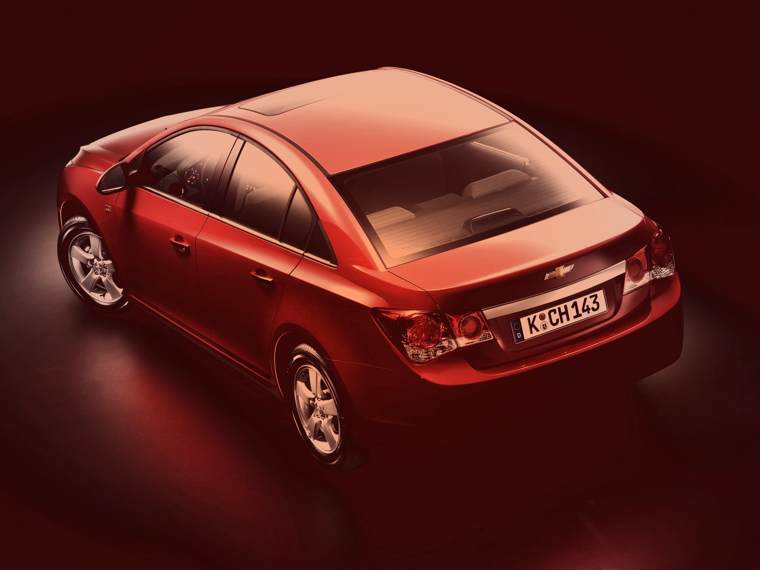 Шевроле Cruze красного цвета обои