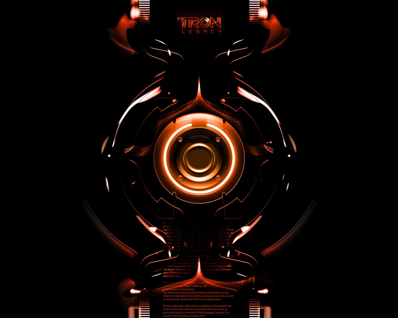 Tron Data Amber обои