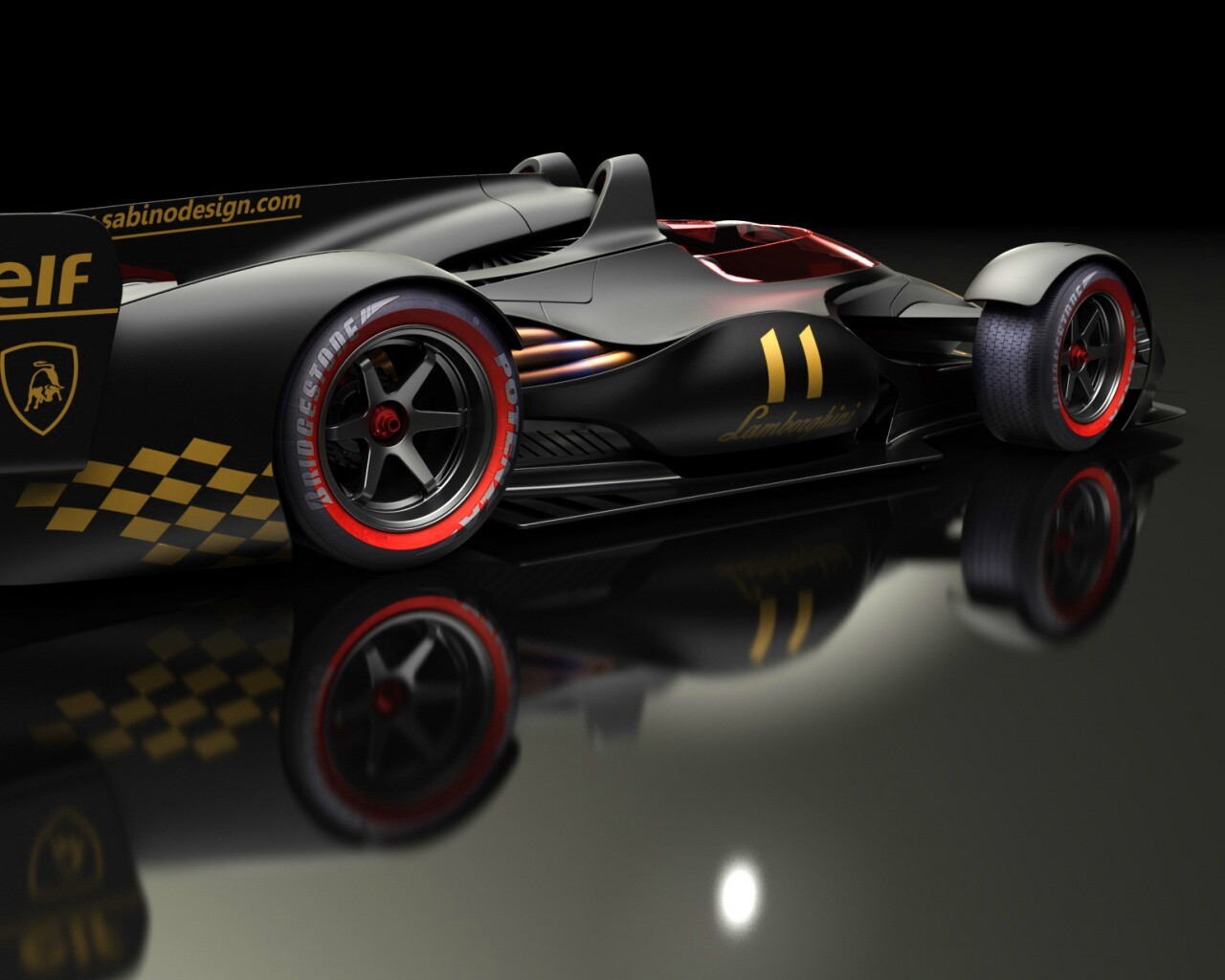 Болид Lamborghini обои