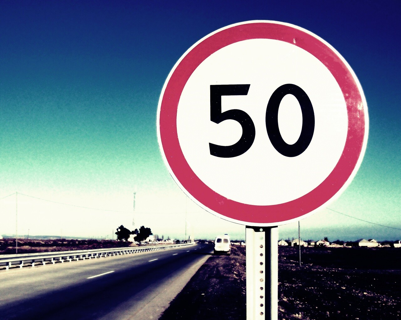 Ограничение скорости 50 км/ч обои