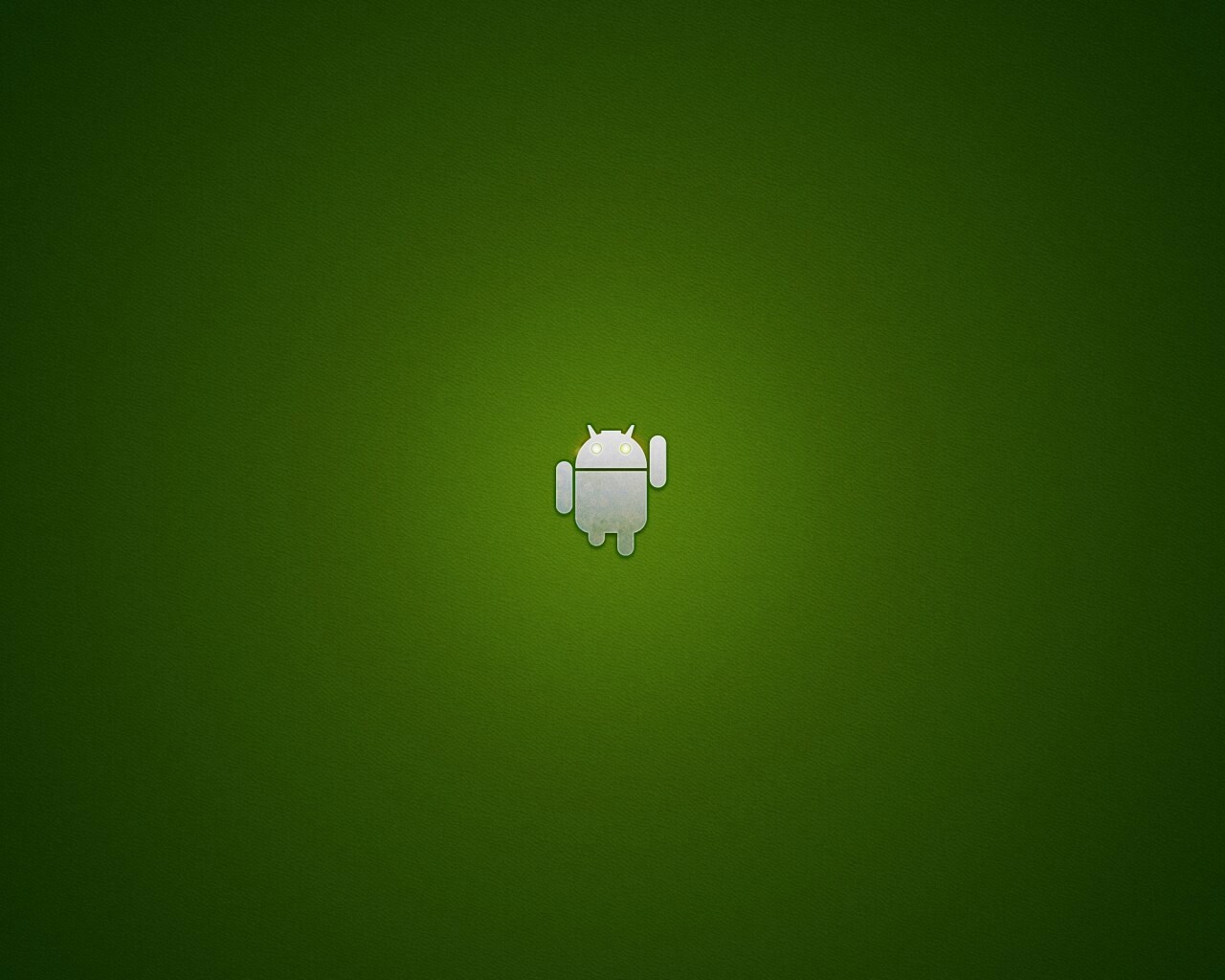 Логотип Android на зеленом фоне обои