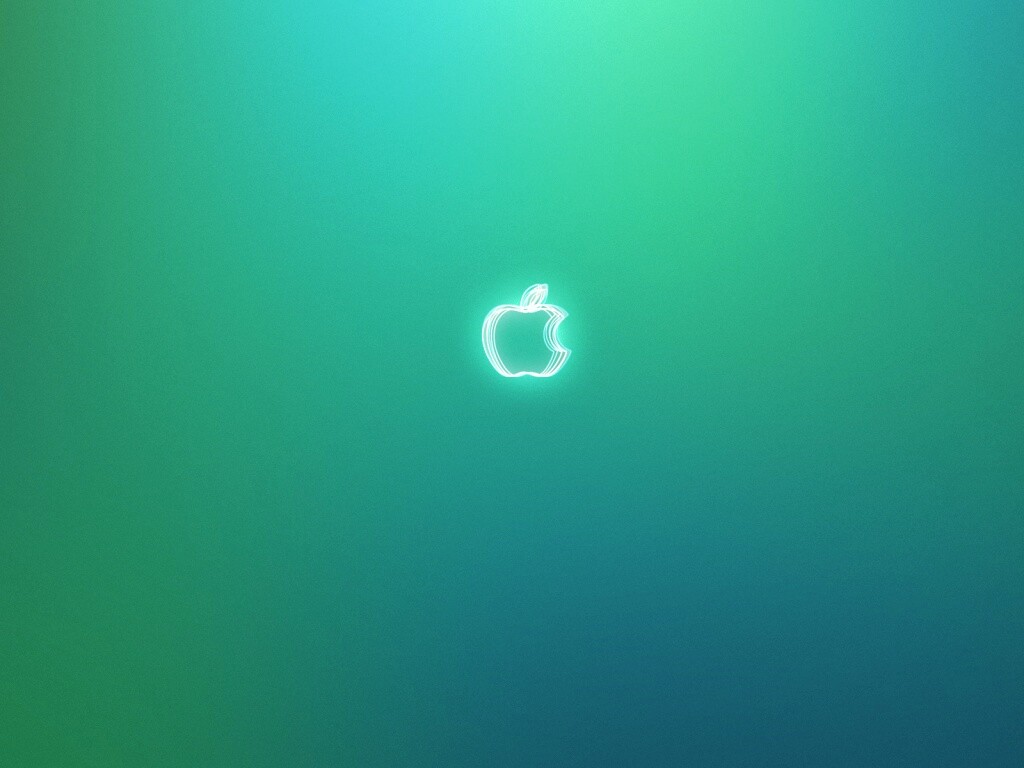 Неоновый Apple обои