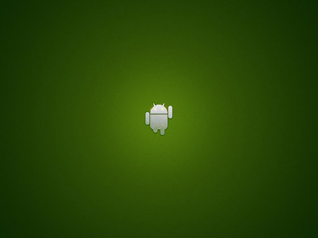 Логотип Android на зеленом фоне обои