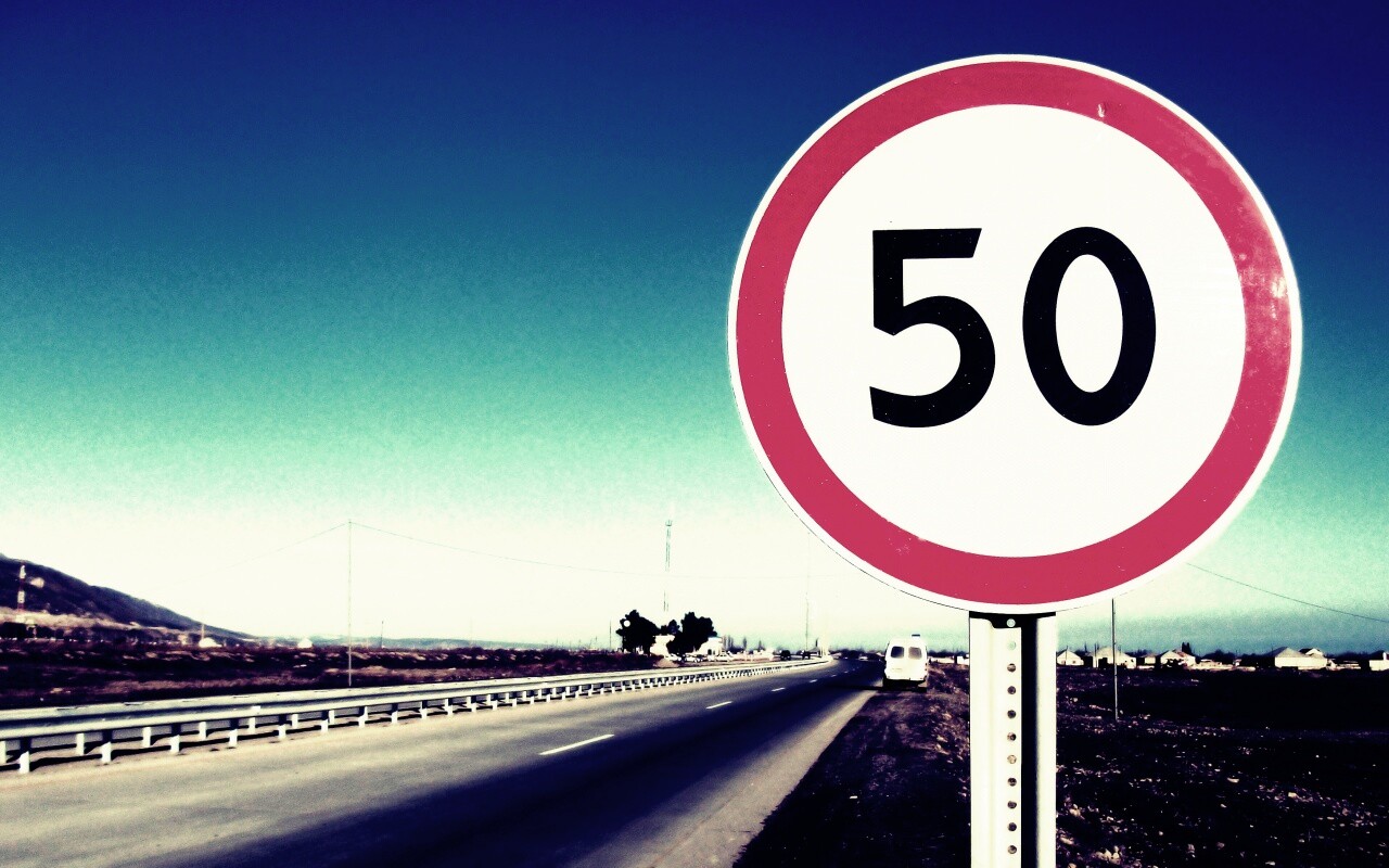 Ограничение скорости 50 км/ч обои