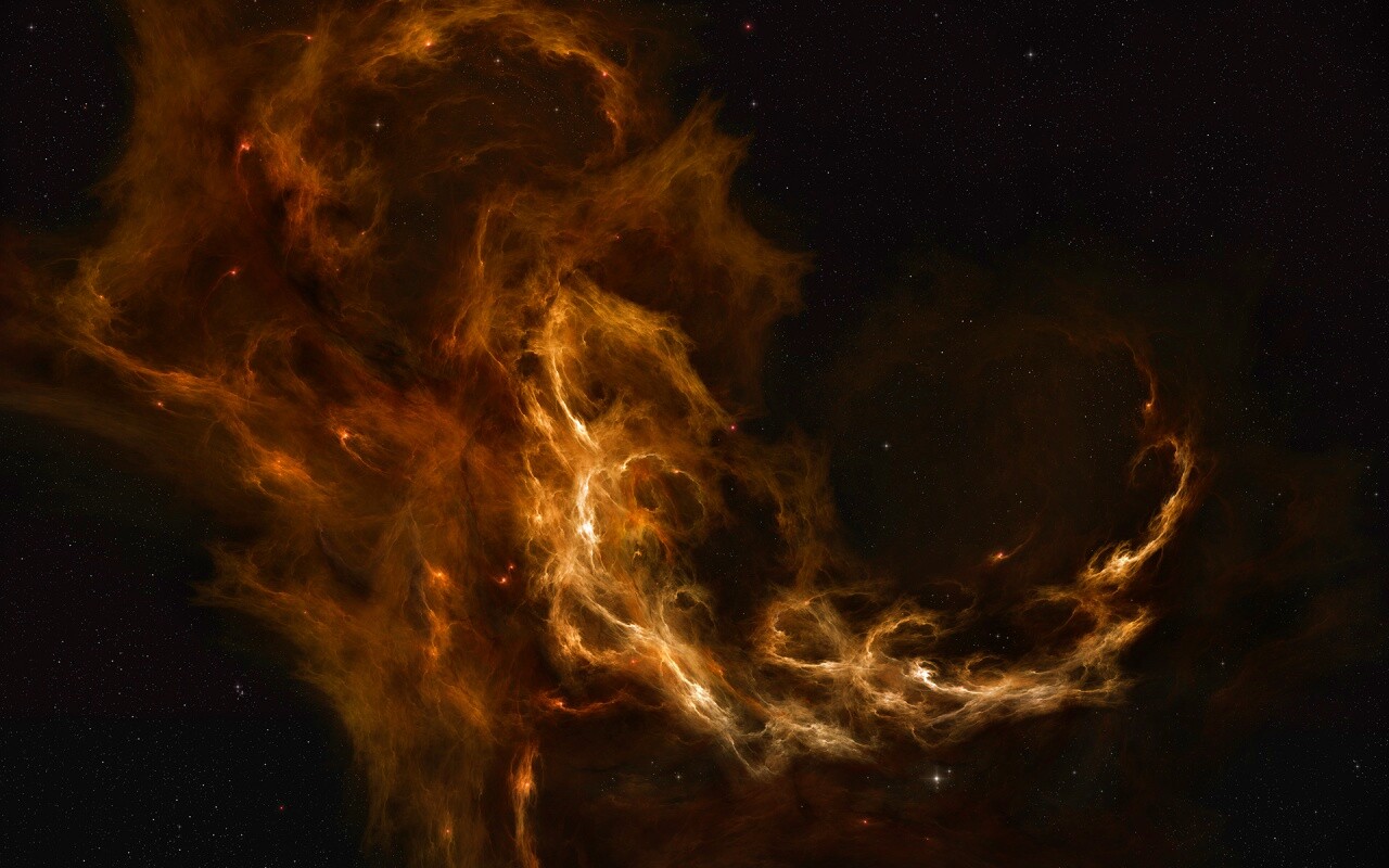 Яркая космическая туманность обои