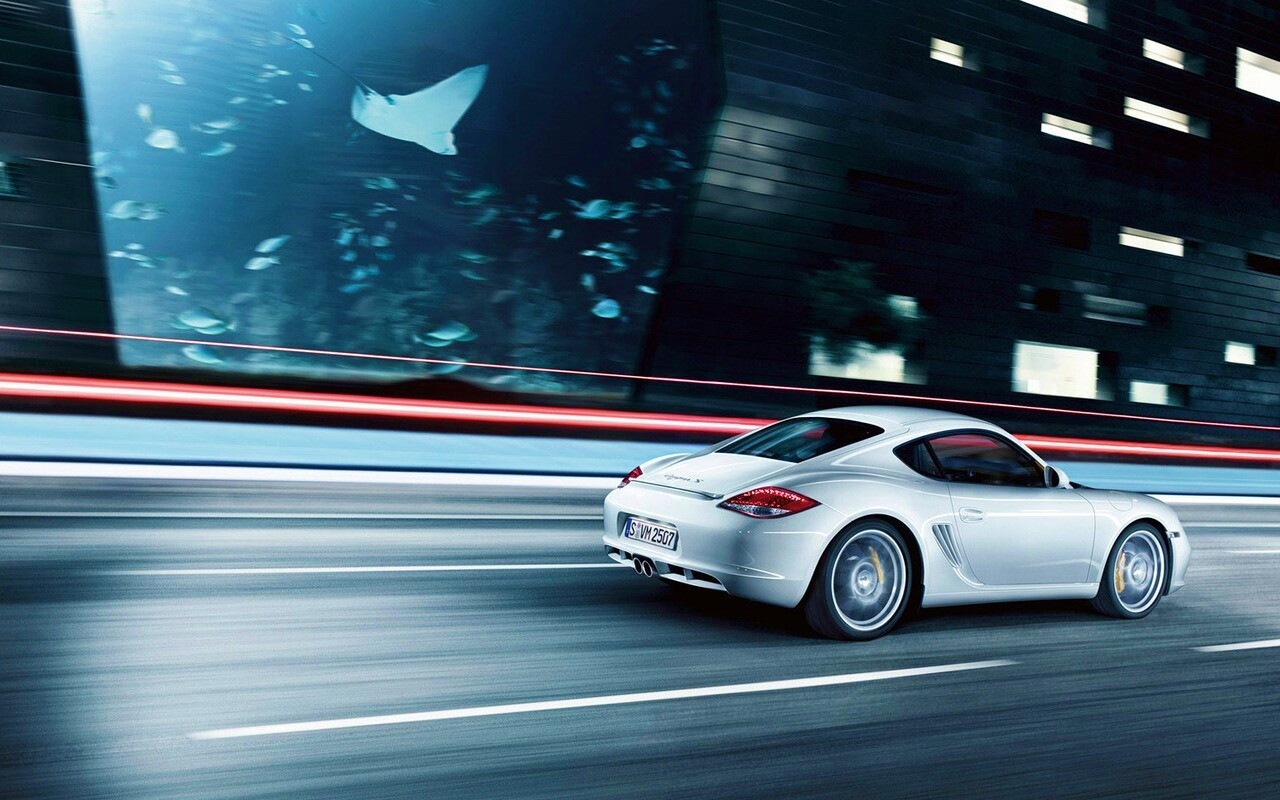 Porsche на трассе обои