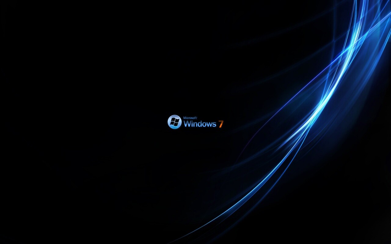 Темный фон Windows 7 обои