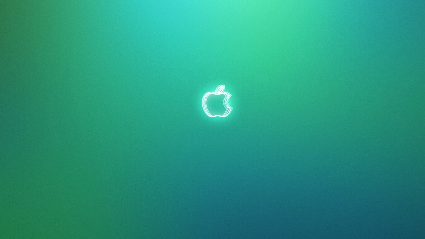 Неоновый Apple обои