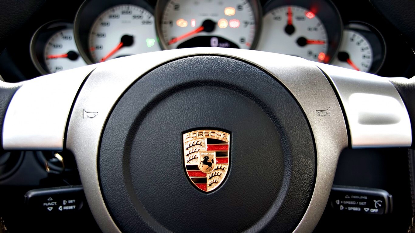 Руль Porshe обои
