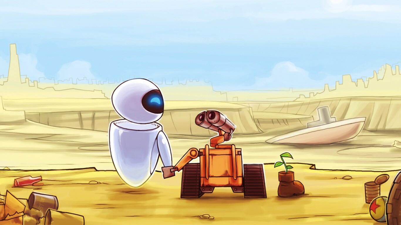 WALL-E и Ева обои