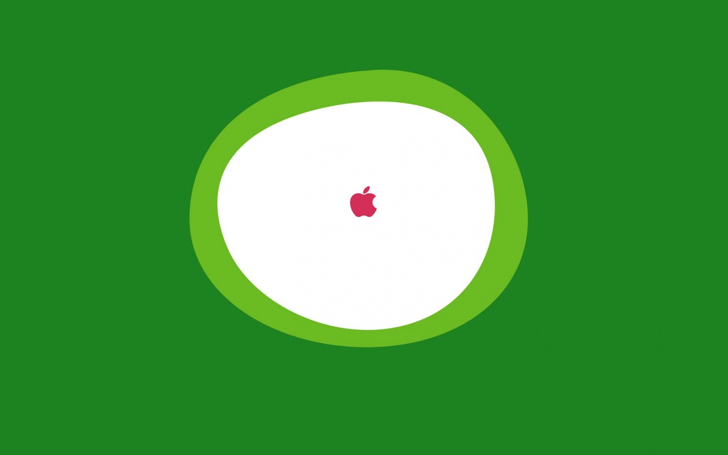 Apple в белом круге обои