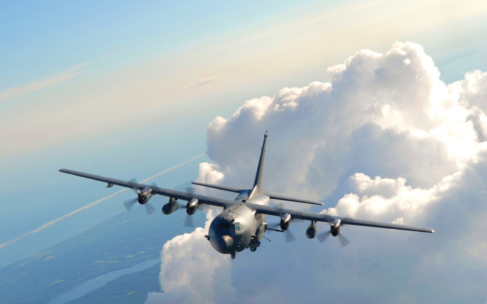 Самолет АС-130 обои