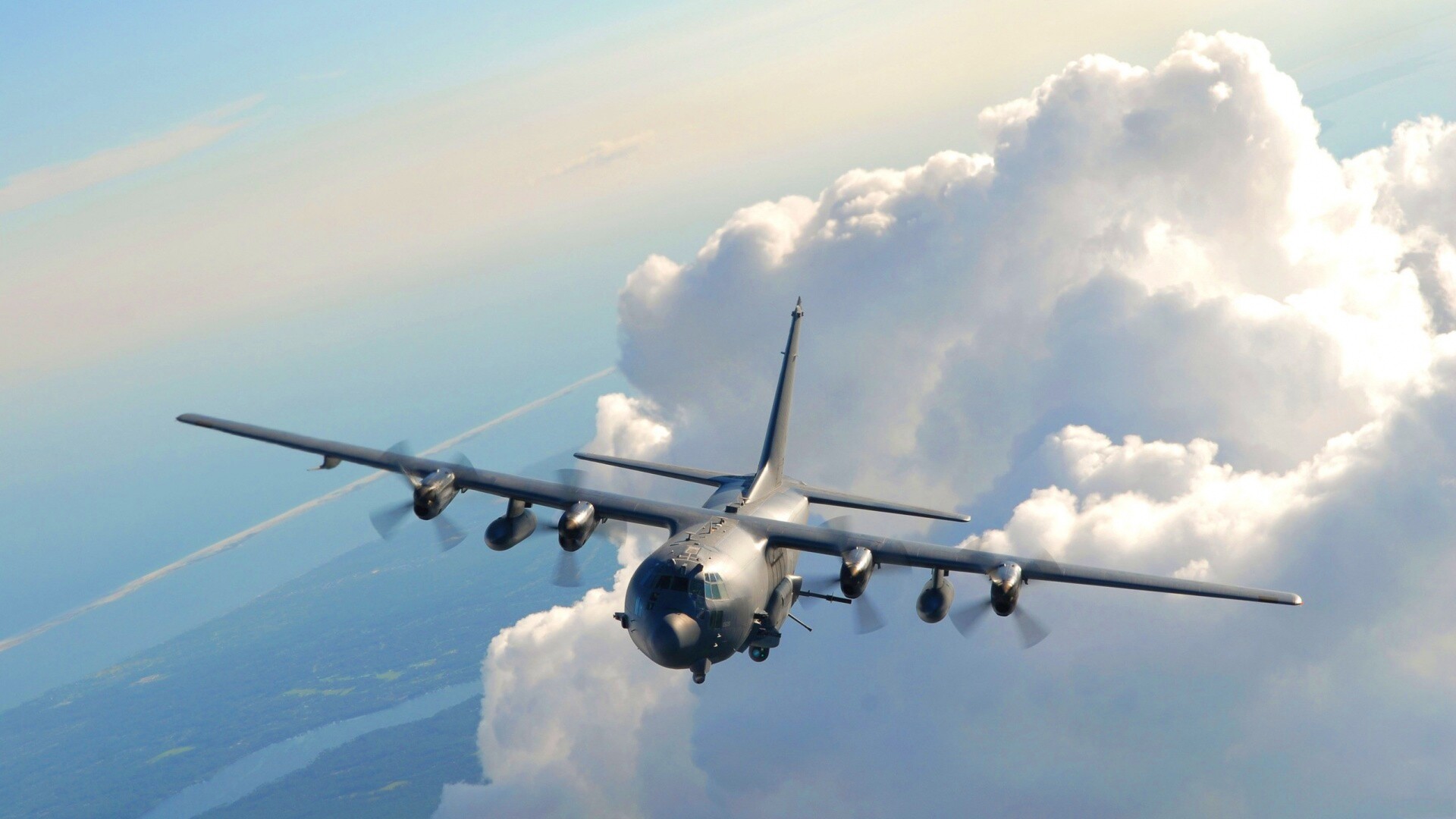 Самолет АС-130 обои