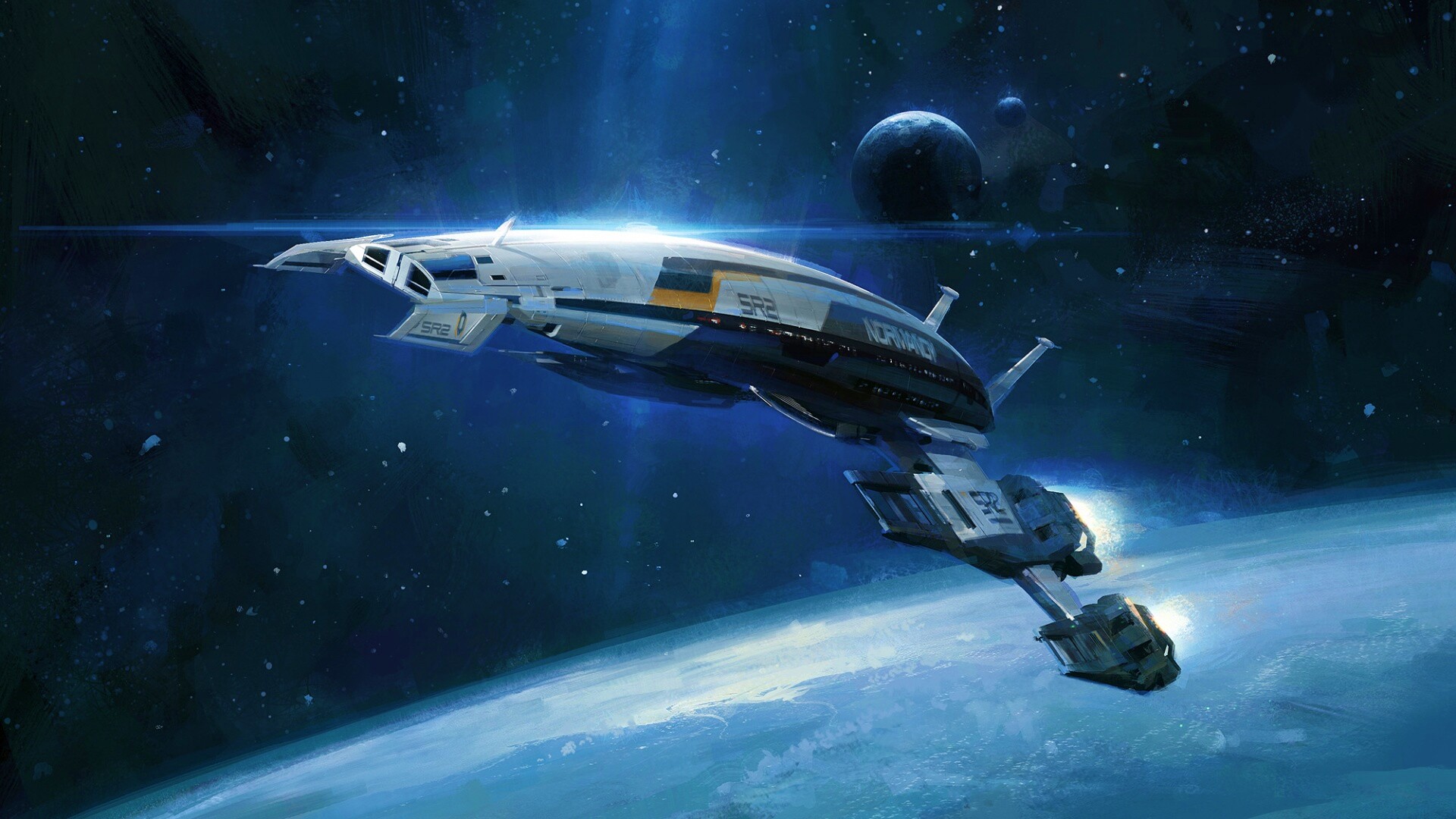 Корабль Normandy обои