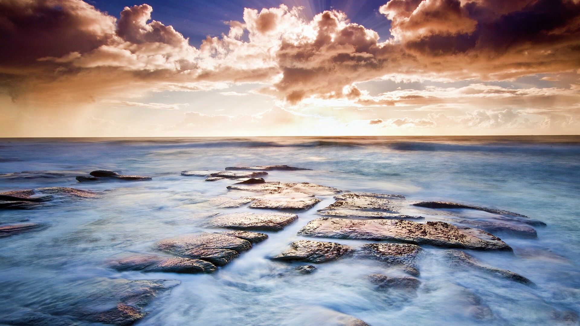 Море в HDR обои