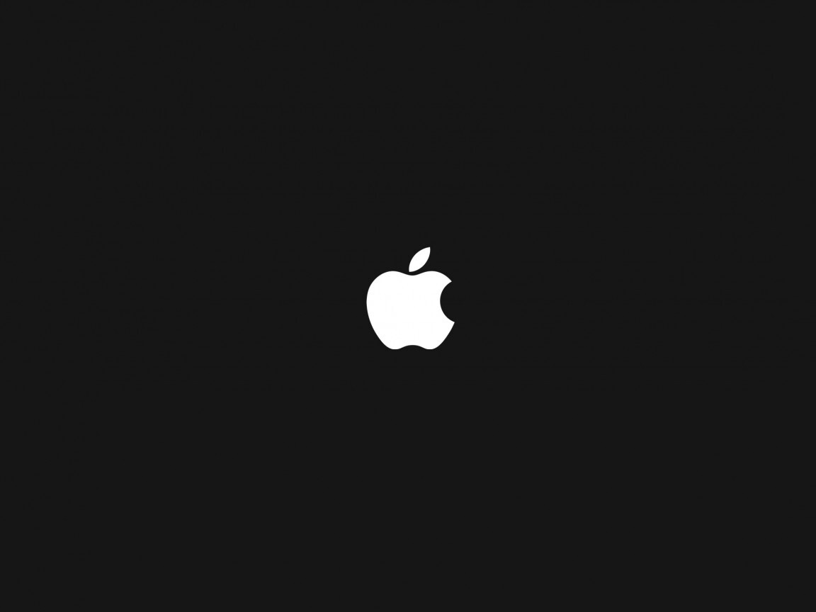 Логотип Apple на черном фоне обои