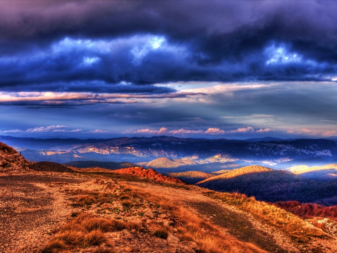 Горы в HDR обои