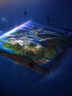 Плоский мир из Homeworld обои