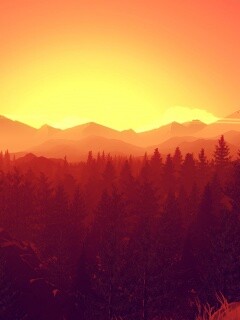 Firewatch закат обои