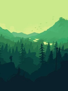 Зеленый Firewatch обои