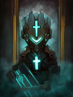 Рыцарь в стиле Dead Space обои