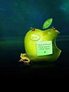 Think different, think greener, think Apple обои