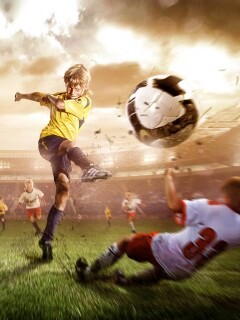 Игра в футбол обои