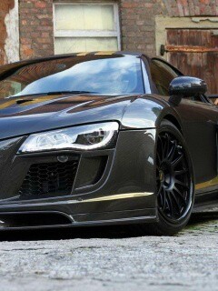 Черная Audi R8 обои