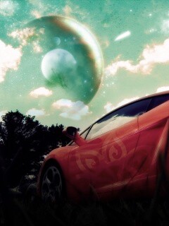 Lamborghini на другой планете обои