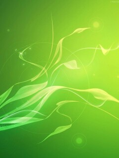 Зеленые абстрактные лепестки обои