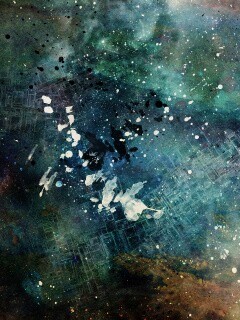 Паттер из красок и штрихов обои