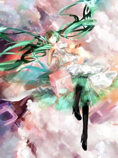 Hatsune Miku в небе обои