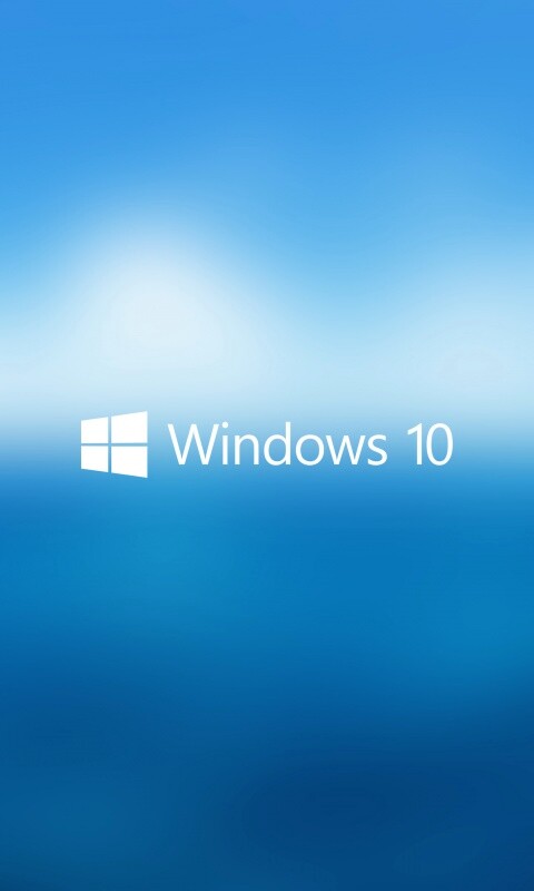 Windows 10 на синем фоне обои