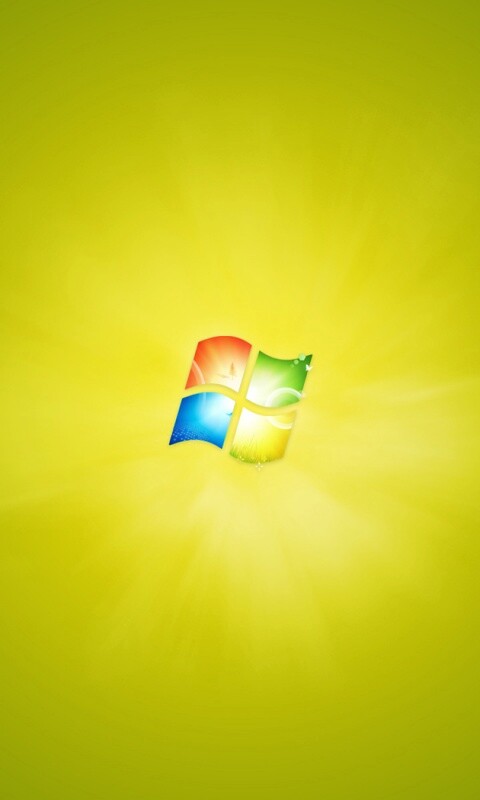 Сочный зеленый логотип Windows 7 обои