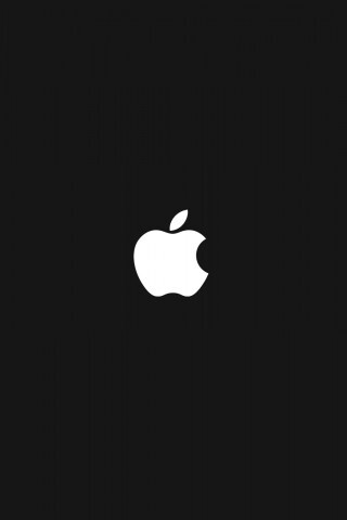 Логотип Apple на черном фоне обои