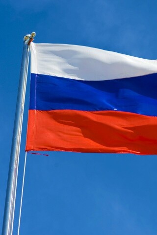 Флаг России на флагштоке обои