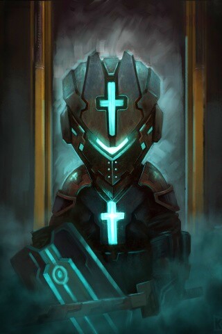 Рыцарь в стиле Dead Space обои
