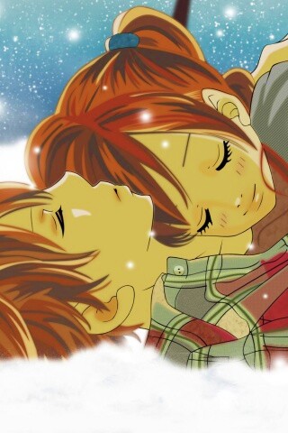 Двое на снегу из Bokura Ga Ita обои