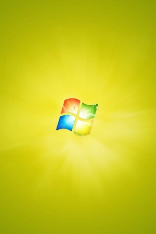 Сочный зеленый логотип Windows 7 обои