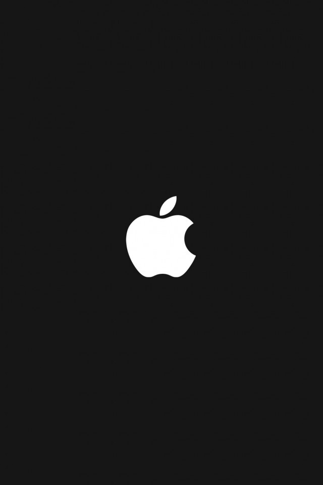 Логотип Apple на черном фоне обои
