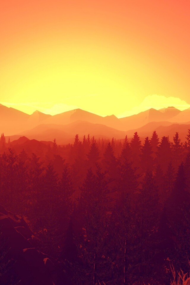 Firewatch закат обои