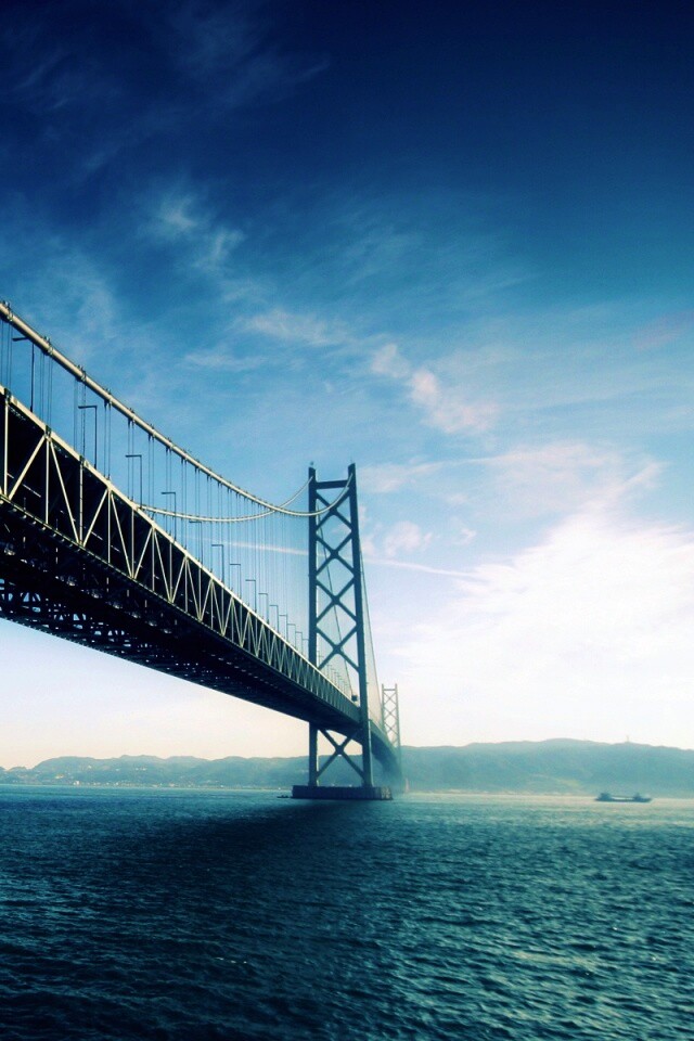 Мост Akashi Kaikyo в Японии обои
