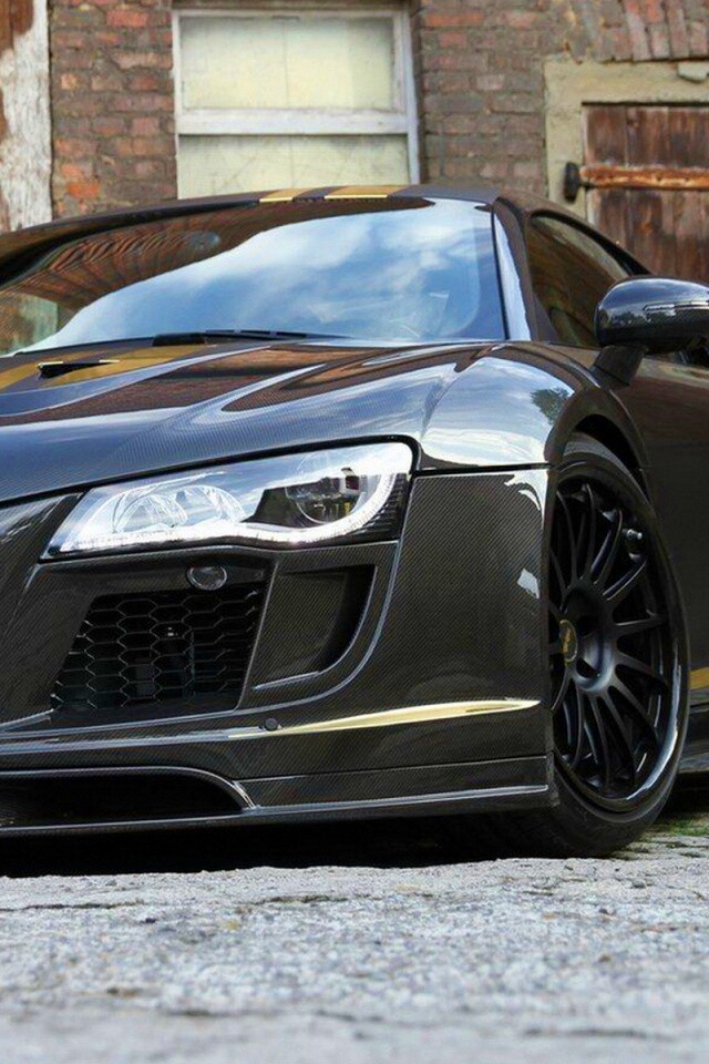 Черная Audi R8 обои