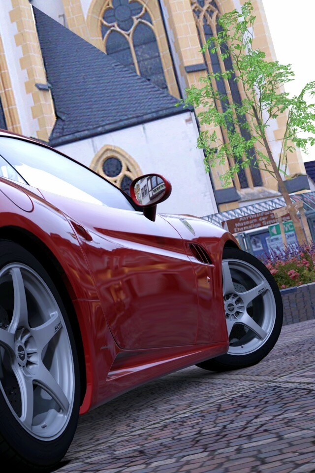 Ferrari на мостовой обои