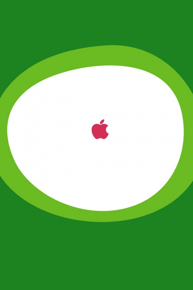 Apple в белом круге обои